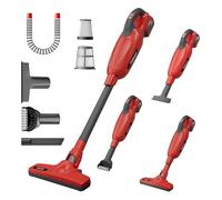 TEENO Aspirapolvere a slitta 2 in 1, asciutto e umido, 1,83 m³/min, flusso d'aria, per auto e grande casa, kit completo di 8 accessori, batteria 20 V rimovibile, leggero e maneggevole