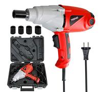 TEENO Avvitatore a Massa Battente con filo per auto 450Nm, 1010 W,1/2" Avvitatori a Pistola Pneumatica/Avvitatore ad aria compressa a bassa vibrazione per serrare e svitare le viti con 4 Bussole