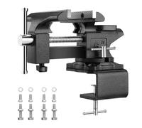 TEENO Morsa da Banco, 270 ° morsa da banco girevole,6 inch 7.6kg，con larghezza della mascella 150 mm， materiale in acciaio fuso, potenza di serraggio 1000 kg（Con fissaggio da tavolo）