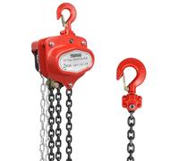TEENO Paranco a Catena manuale-Capacità di Sollevamento 2T, Altezza di Sollevamento 6 M, Freno a Doppio Rattrapatto Aggiornato,Catena in Acciaio Mangane G80-Per Tutte le esigenze di Sollevamento(2T6M)