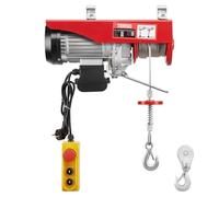 TEENO Paranco Elettrico portata max da 400/800KG, Paranco Argano Elettrico con teleconmando 220V,1450 W, Altezza di cavo Sollevamento 20 m,Motore Rame Puro
