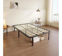 TEENO Rete 120x190 - Struttura Rinforzata 1×13 con Doppio Tubo Centrale, 8 Piedi in Acciaio, Legno Pioppo Ultra-Resistente, Ortopedico, Montaggio Senza Attrezzi (120x190x35)