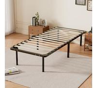 TEENO Rete Letto Singolo 80x190 a Doghe in Legno, con 6 Gambe e 14 File di Doghe, Altezza Sotto Letto 32 cm per Ampio Spazio di Archiviazione, Adatta a Tutti i Tipi di Materassi, Stile Moderno