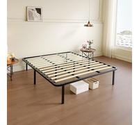 TEENO Rete Una Piazza e Mezza 140x190 - Struttura Rinforzata 1×13 con Doppio Tubo Centrale, 8 Piedi in Acciaio, Legno Pioppo Ultra-Resistente, Ortopedico, Montaggio Senza Attrezzi(140x190x35)
