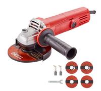 TEENO Smerigliatrice Angolare 125 MM 1000W, Flessibile da Taglio 12000 giri/min, Disco da sbavatura/taglio:125 mm 4 pezzi, Per il taglio e la rettifica dei metalli,Copertura protettiva