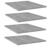Teenpull 4 tavole per libreria, grigio cemento, 40 x 50 x 1,5 cm, materiale in legno, per camera da letto, soggiorno, montaggio a parete, organizer
