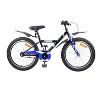 Teenpull Bicicletta per bambini da 18 pollici, nera, in acciaio, per 5-7 anni, con manubrio e sella regolabili, parafanghi, campanello, freno a contropedale, bicicletta leggera per il tempo libero