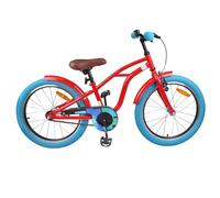 Teenpull Bicicletta per bambini da 20 pollici, telaio in acciaio rosso, per 6-11 anni, con parafango, cavalletto, campanello e catarifrangenti, per il tempo libero, escursioni all'aperto e mobilità