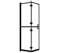 Teenpull Box doccia pieghevole ESG, nero, 80 x 140 cm, con profilo in alluminio, vetro di sicurezza, cerniera in nylon, salvaspazio, per ristrutturazione del bagno e paraspruzzi