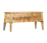 Teenpull Cassapanca in legno di mango massiccio, 99 x 35 x 48 cm, per giocattoli, libri, scarpe, stile vintage, ideale per cameretta dei bambini, soggiorno