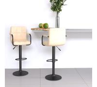 Teenpull Cream Velvet Bar Stools Set di Stools per la cucina Island Dining Room, Modern Home Furniture