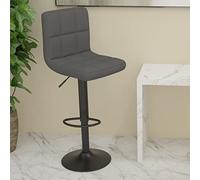 Teenpull Dark Gray Fabric Bar Stool, Counter Height Chair for Kitchen Island Dining Room
