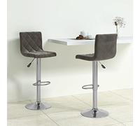 Teenpull Dark Gray Velvet Bar Stools, Set di 2 Counter Height Chairs for Kitchen Island Dining Room