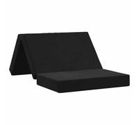 Teenpull Divano letto pieghevole, 100 x 67 x 45 cm, in velluto nero, con rivestimento sfoderabile, funzione 2 in 1 come divano o materasso per dormire, traspirante e salvaspazio, per camera da letto e