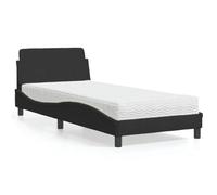 Teenpull Dover - Letto in velluto con materasso 90 x 190 cm, con testiera imbottita e robusto telaio in legno di pino, per un sonno profondo e riposante, ideale come mobili per camera da letto.