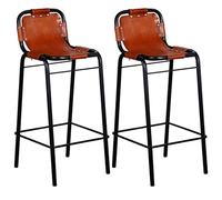 Teenpull Leather Bar Stools, set di 2, contatori industriali Height Chairs for Kitchen Island, Dining Room, Home Bar