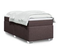 Teenpull Letto a molle 100 x 200 cm, marrone scuro, rivestimento in tessuto, comfort materasso a molle insacchettate, coprimaterasso, telaio stabile, camera da letto moderno, set completo per un sonno