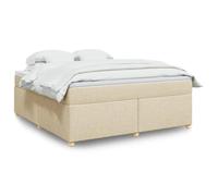 Teenpull Letto a molle con materasso a molle insacchettate, color crema, 180 x 200 cm, rivestimento in tessuto, comodo top incluso, stabile e traspirante