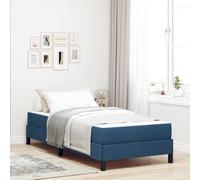 Teenpull Letto a molle con materasso blu, 80 x 200 cm, in tessuto, resistente, con rete a doghe e robusto telaio in legno, per un comodo riposo nella camera da letto moderna