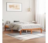 Teenpull Letto in legno massello, 140 x 200 cm, in legno di pino, marrone cera, telaio stabile come mobile per un sonno riposante, piattaforma robusta senza materasso, ideale per ogni camera da letto.