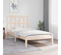 Teenpull Letto in legno massello di pino non trattato, struttura classica con testiera, robusta piattaforma per un sonno riposante, ideale per mobili camera da letto