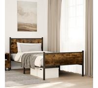 Teenpull Letto in metallo 100 x 200 cm, robusto telaio in acciaio con rete a doghe, moderno letto singolo per camera da letto, spazio aggiuntivo, senza materasso