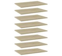 Teenpull Libreria in rovere Sonoma, 8 pezzi, 60 x 40 x 1,5 cm, per montaggio a parete, ideale come ricambio o per ampliare lo spazio e lo spazio