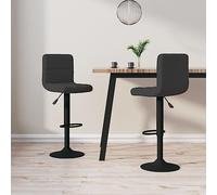 Teenpull Modern Adjustable Bar Stools, Set of 2 Black Velvet Counter Height Chairs for Kitchen Island Dining Room