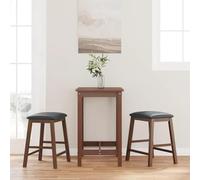 Teenpull Modern Kitchen Counter Stools Set di 2 sedie in gomma marrone con cushions for Home Bar, Island