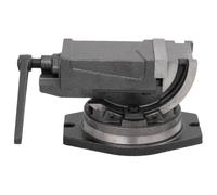 Teenpull Morsa a 2 assi inclinabile da 100 mm in ghisa con suddivisione in scala fine, base stabile per banco da lavoro, compatta robusta e versatile per serraggio, morsetto e fissaggio di pezzi