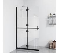 Teenpull Pannello doccia pieghevole in vetro temperato temperato di sicurezza 70 x 190 cm con telaio in alluminio, divisorio walk-in salvaspazio, per bagno senza barriere
