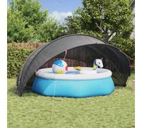 Teenpull Piscina Dome, colore nero, 500 x 500 x 236 cm, pieghevole, resistente ai raggi UV, con borsa per il trasporto e tiranti per piscina da giardino, piscina, piscina all'aperto come protezione