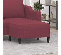 Teenpull Poggiapiedi rosso vino, 70 x 55 x 41 cm, tessuto, comodo pouf per soggiorno e camera da letto, sgabello robusto per ore di relax