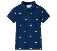 Teenpull Polo per bambini, verde neon, taglia unica, a maniche corte con stampa da bicicletta, tessuto morbido per ragazzi, abbigliamento casual quotidiano, Blu mare, taglia unica