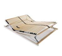 Teenpull Rete a doghe 100 x 200 cm, 28 doghe, 7 zone di comfort, telaio in legno di betulla, doghe regolabili, testiera e pediera stabile, materasso con sospensioni, durevole piattaforma base Bedframe