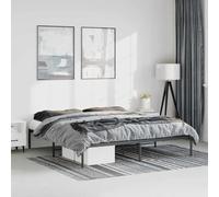 Teenpull Robusto telaio letto in acciaio verniciato a polvere, nero, con piattaforma a doghe, per materassi da 183 x 213 cm, ideale per mobili da letto, telaio stabile con molto spazio.