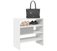 Teenpull Set di 2 scarpiere impilabili, bianco, 60 x 30 x 30,5 cm, materiale in legno, organizer versatile per scarpe da ingresso, armadio o corridoio, salvaspazio