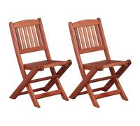 Teenpull Set di 2 sedie da pranzo per bambini, in legno massiccio di eucalipto, pieghevoli, resistenti alle intemperie, 32 x 38 x 57,5 cm, per giardino e esterni, colore naturale