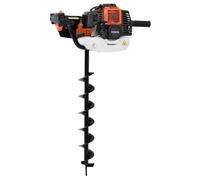 Teenpull Set di punte per trapano a terra in acciaio con 7 punte a vite da 60 a 300 mm, motore a benzina da 52 CCM 2,2 kW, borsa per accessori, per giardino, cantiere, carpenteria, piante in legno