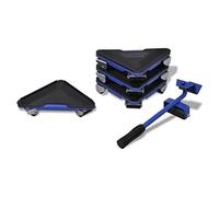 Teenpull Set di trasporto per mobili con sollevatore per mobili e 4 ruote angolari in ferro e gomma, portata 300 kg, 23 x 17 x 17 cm, ideale per officina, magazzino e trasporto di materiali, facilita
