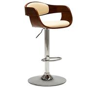 Teenpull Stools regolabili per mensole da cucina, sedie da bar in finta pelle, con schienale, per sala da pranzo, crema