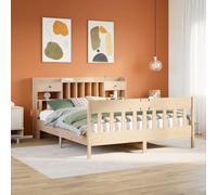 Teenpull Struttura del letto in legno massello 180 x 200 cm in legno di pino non trattato, stabile piattaforma, telaio del letto con testiera integrata, ampio spazio di archiviazione, cassetti per