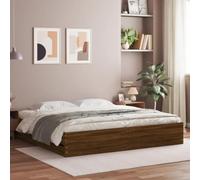 Teenpull Struttura per letto con 6 cassetti, struttura per letto in legno di quercia, 160 x 200 cm, moderna piattaforma, base stabile per camera da letto