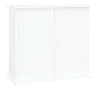 Teenpull Supporto per acquario bianco in legno 81 x 36 x 73 cm stabile con spazio di archiviazione, 4 ante e scomparti, moderno armadio per acquario per soggiorno, ufficio, camera da letto, stazione