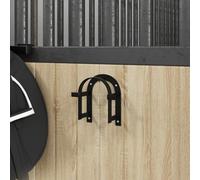 Teenpull Supporto per briciole, montaggio a parete, in ferro verniciato a polvere, nero, 16,5 x 7 x 16,5 cm, per stalla, organizzazione, accessori per cavalli, cavezza, imbracatura, attrezzatura da