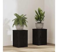 Teenpull Supporto per Piante in Legno Multistrato Rovere Nero 20 x 20 x 30 cm 2 Pezzi per Giardino Balcone Interno Esterno con Sostegno Versatile per Crescita Verticale e fioritura Decorativa