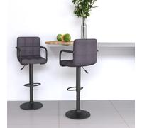 Teenpull Swivel Bar Stools Set di 2 pezzi, colore tortora regolabile Counter Height Chairs for Kitchen Island Dining Room