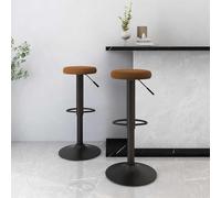 Teenpull Swivel Velvet Bar Stools Set di 2, Counter Height Chairs for Kitchen Island Dining Room