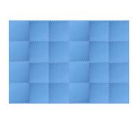 Teenpull Tappetini da pavimento, 24 pezzi, 8,64 m², in schiuma EVA, blu, puzzle, tappetino da allenamento, tappetino protettivo per cyclette, tapis roulant, Crosstrainer, tappetino protettivo per