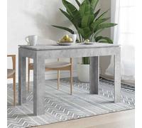 Teenpull Tavolo da pranzo grigio cemento, 120 x 60 x 76 cm, robusto materiale in legno, moderna cucina, sala da pranzo, ideale per la vostra casa